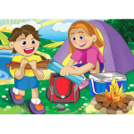 A4 Camping 12 Piece Wooden Puzzle  A4 Camping 12 Piece Wooden Puzzle